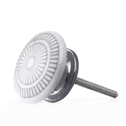 Mascot Hardware Cobble Rosette 1-3/5 in. Yellow, Grey Cabinet Knob (Pack of 10)