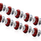 Mascot Hardware Art 1-3/5 in. (40mm) Red & Cream Drawer Cabinet Knob