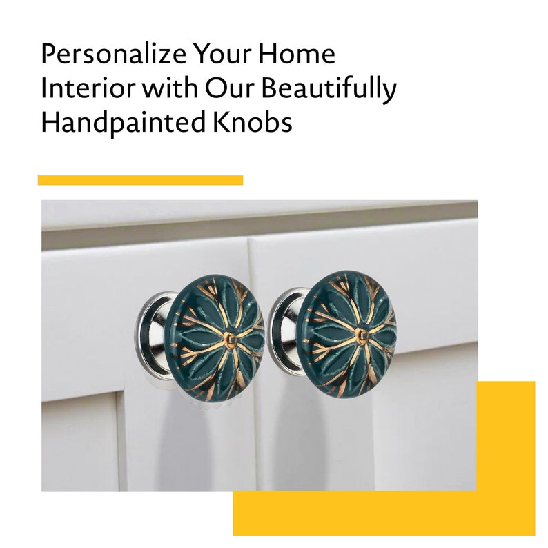 Green Designer 1-2/3 in. Cabinet Knob (Pack of 10)
