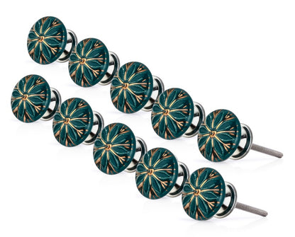 Green Designer 1-2/3 in. Cabinet Knob (Pack of 10)