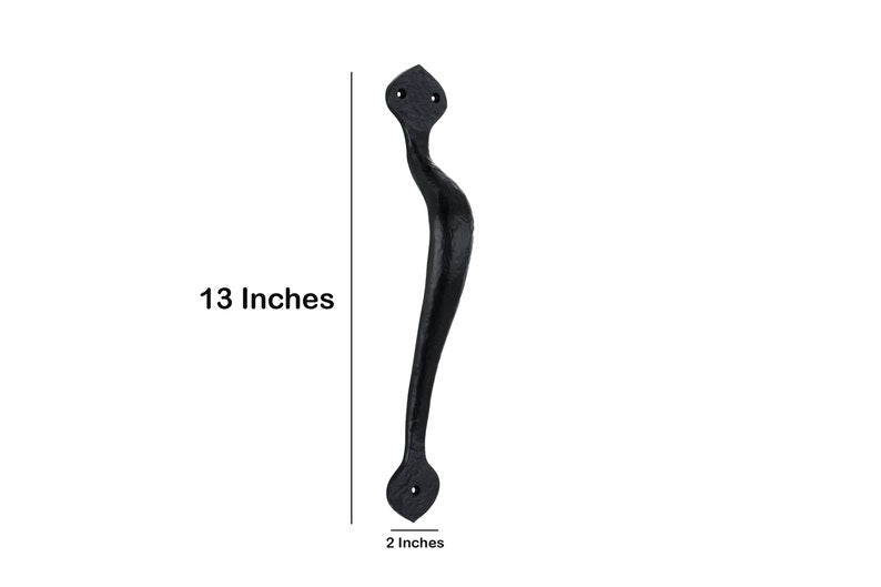 Mascot Hardware Spear 9'', 13 Black Door Pull Handle Single Pack