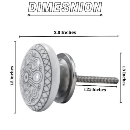 Mascot Hardware Arrow Pattern 1-3/5 in. Grey Flat Cabinet Knob (Pack of 10)