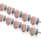Mascot Hardware Ringed  1-3/5 in. (41mm) Red & Cream Drawer Cabinet Knob