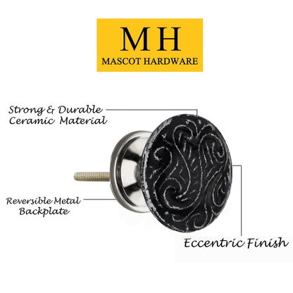 Mascot Hardware Designer Waves 1.30 in. Round Drawer Cabinet Knob