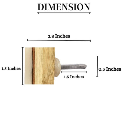 Mascot Hardware Frosted Straight Timber 1-7/11 in.  42 X 32mm White Resin Straight Knob