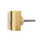Mascot Hardware Frosted Straight Timber 1-7/11 in.  42 X 32mm White Resin Straight Knob