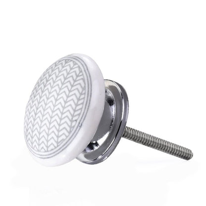 Mascot Hardware Arrow Pattern 1-3/5 in. Grey Flat Cabinet Knob (Pack of 10)