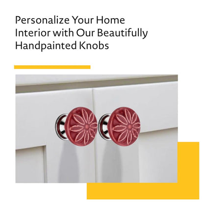 Mascot Hardware Aster 1-3/5 in. Maroon Drawer Cabinet Knob