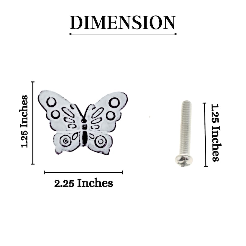 Mascot Hardware Butterfly 2-7/25 in. Patina Drawer Cabinet Knob