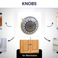 Mascot Hardware Ceramic Round 1-7/9 in. Black & Gold Drawer Cabinet Knob