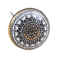 Mascot Hardware Ceramic Round 1-7/9 in. Black & Gold Drawer Cabinet Knob