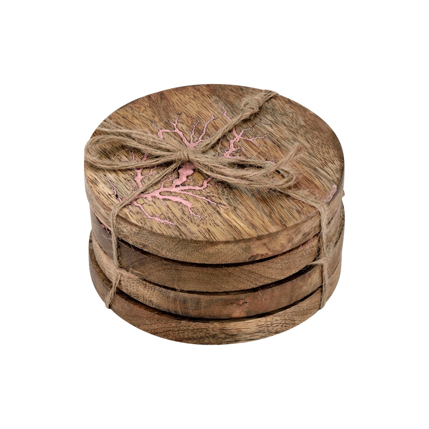 Mascot Hardware Thunder Crack Wooden Coaster (Set of 4)