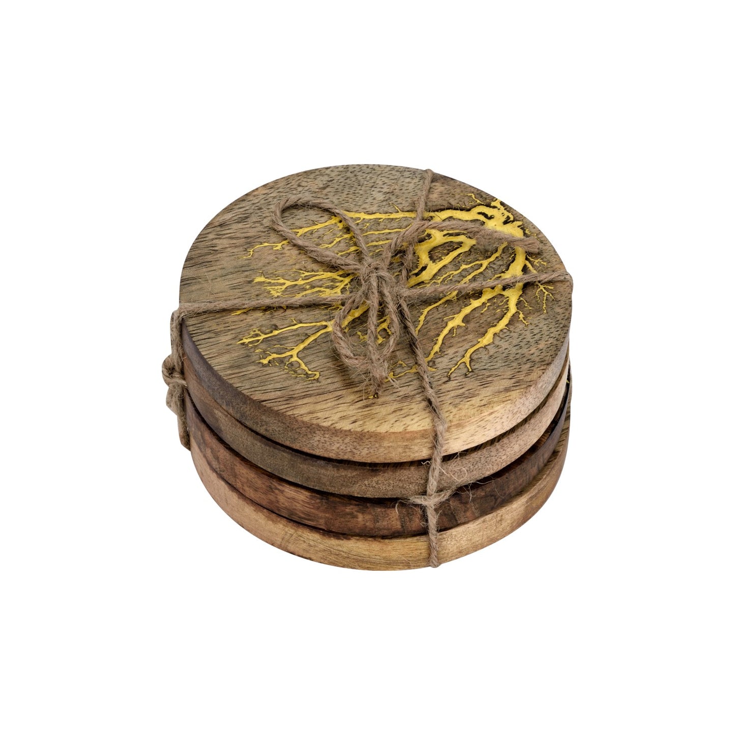 Mascot Hardware Thunder Crack Wooden Coaster (Set of 4)