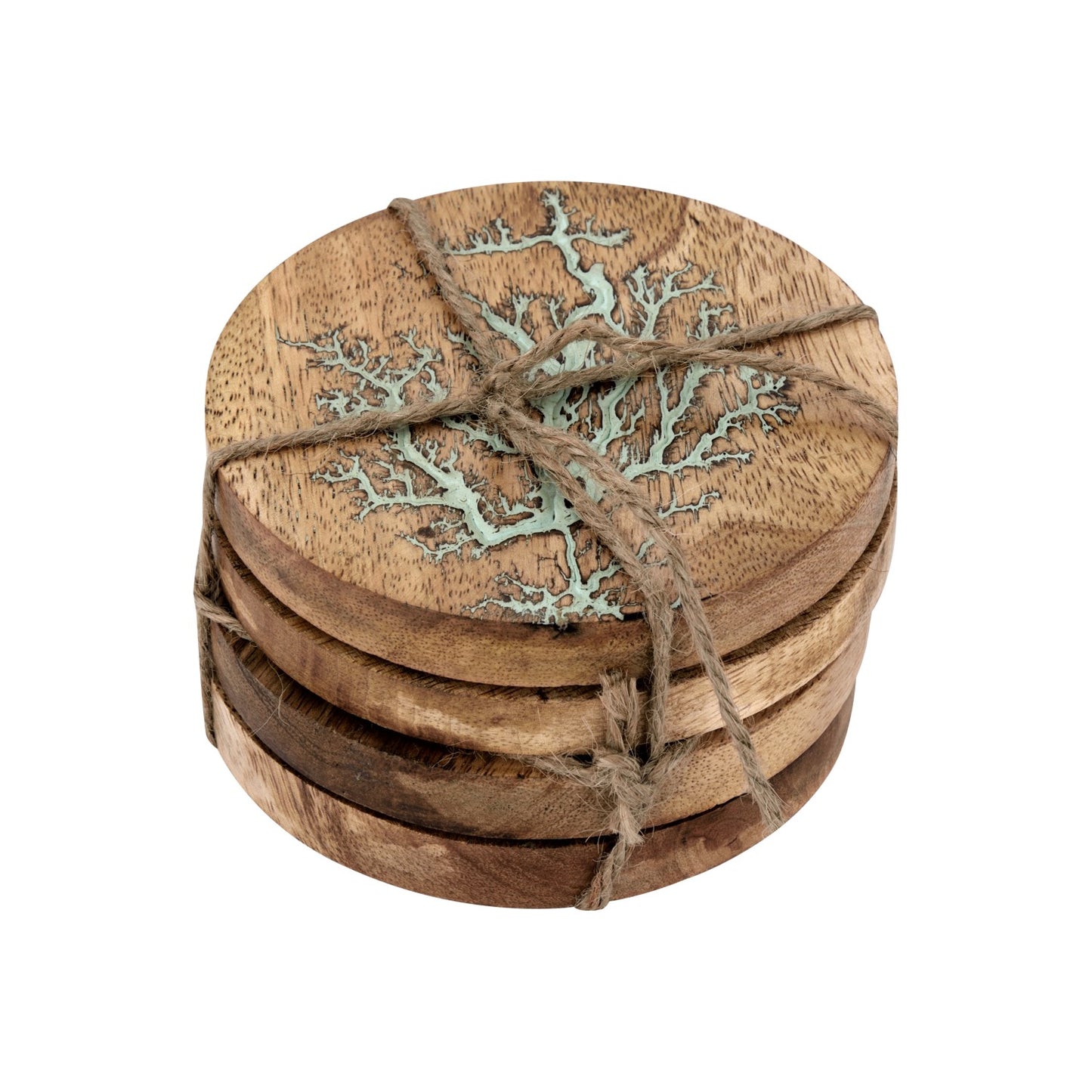 Mascot Hardware Thunder Crack Wooden Coaster (Set of 4)
