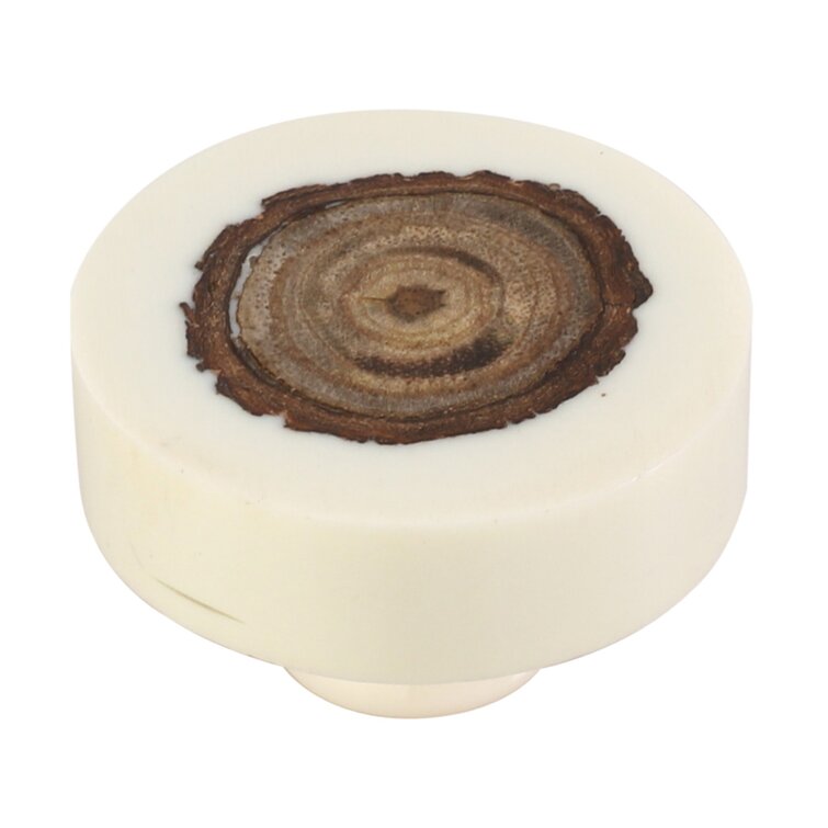 Mascot Hardware Beauty Art 1-1/2 in. Wood & Resin Round Rectangle Cabinet Knob