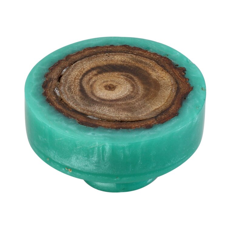 Mascot Hardware Beauty Art 1-1/2 in. Wood & Resin Round Rectangle Cabinet Knob