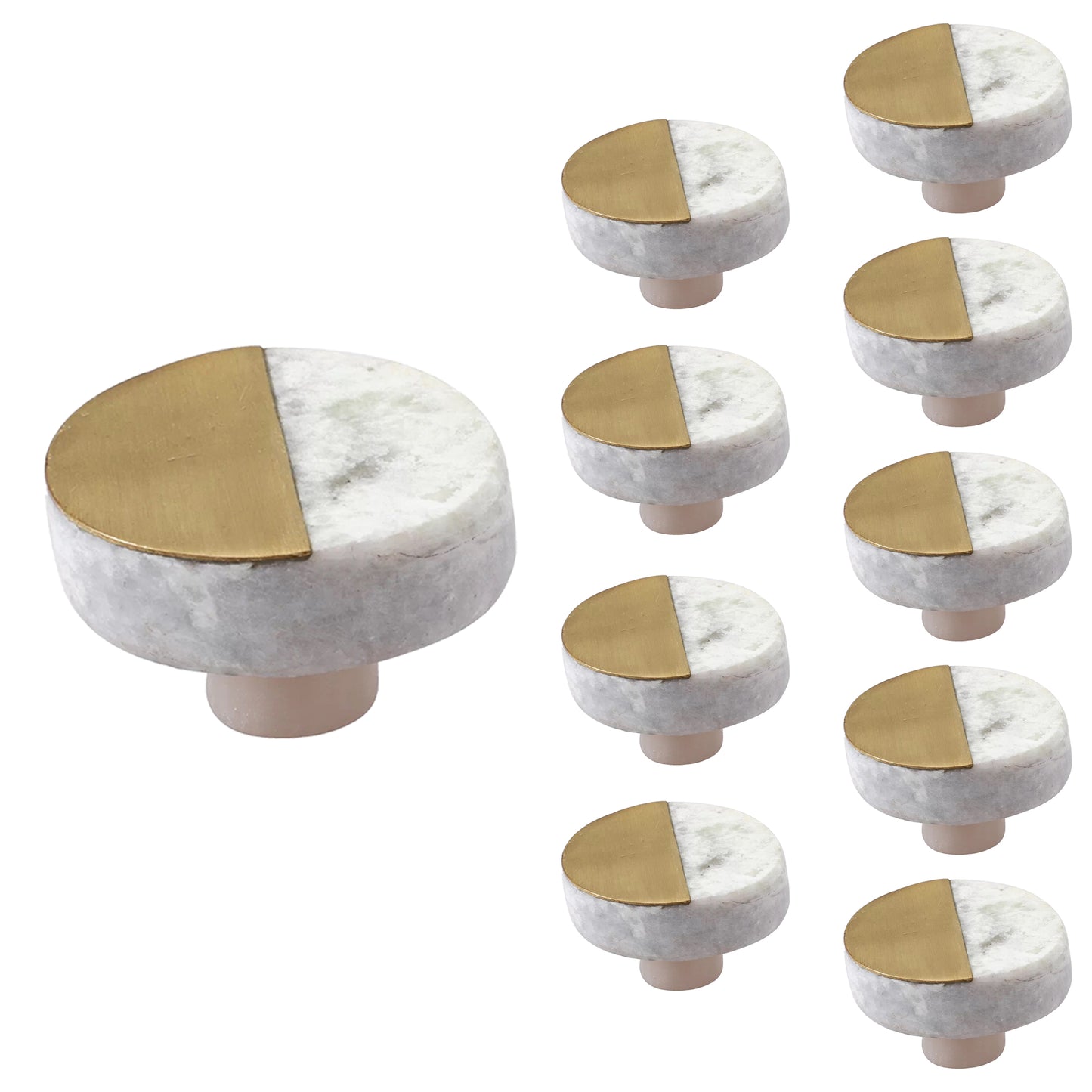 Mascot Hardware Stamford 1-1/2 in. Grey Round Drawer Cabinet Knob (Pack of 10)