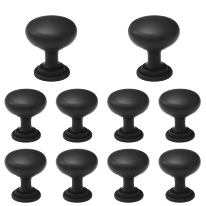 Round Metal 1 in. Cabinet Knob (10-Pack)