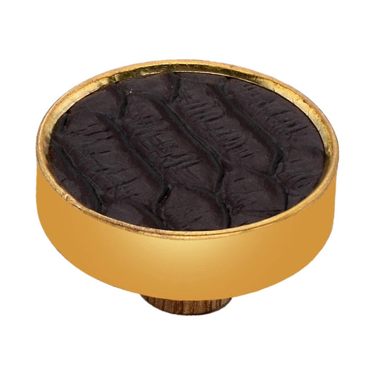 Faux Crocodile 1-3/5 in.  Leatherite Cabinet Knob