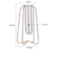 Nordic Style Simple Geometric Metal Wrought Iron Transparent Glass Hydroponic Vase
