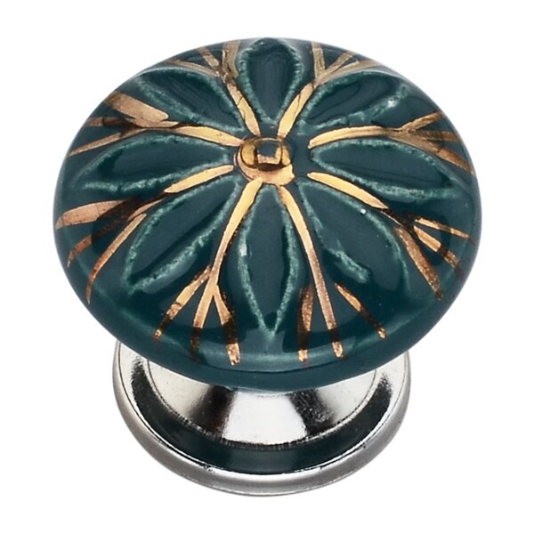 Green Designer 1-2/3 in. Cabinet Knob (Pack of 10)