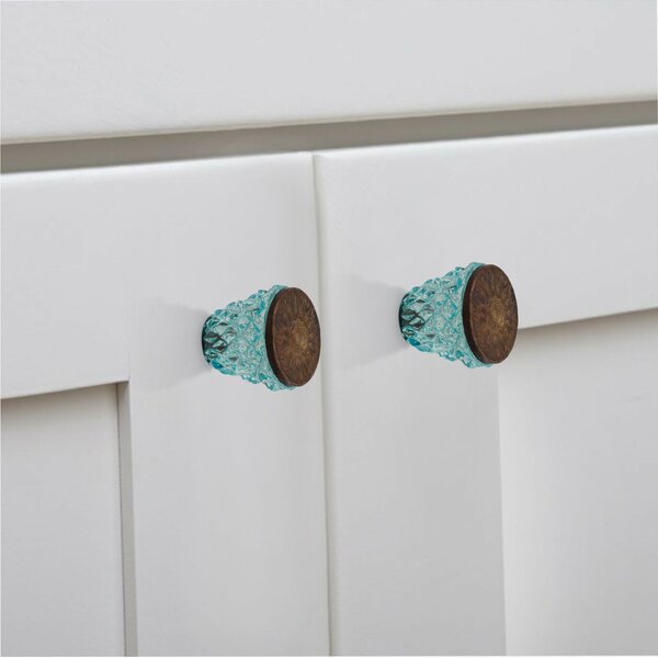 Mascot Hardware Diamond Cut 1-1/2 in. Terracotta Drawer Cabinet Knob