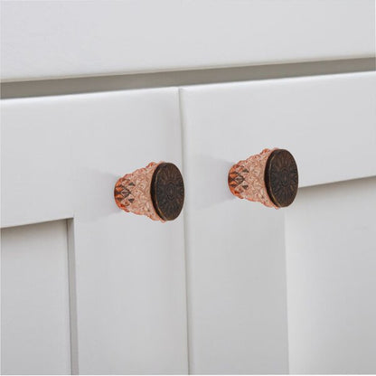 Mascot Hardware Diamond Cut 1-1/2 in. Terracotta Drawer Cabinet Knob
