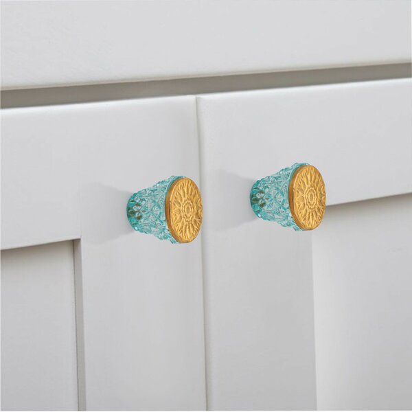 Mascot Hardware Diamond Cut 1-1/2 in. Terracotta Drawer Cabinet Knob