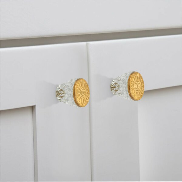 Mascot Hardware Diamond Cut 1-1/2 in. Terracotta Drawer Cabinet Knob