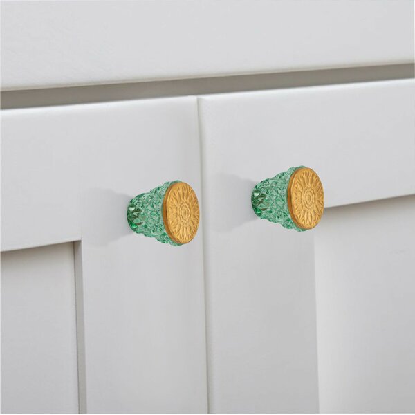 Mascot Hardware Diamond Cut 1-1/2 in. Terracotta Drawer Cabinet Knob