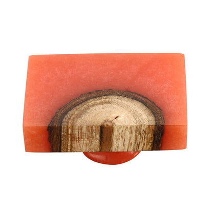 Mascot Hardware Beauty Art 1-1/2 in. Wood & Resin Round Rectangle Cabinet Knob