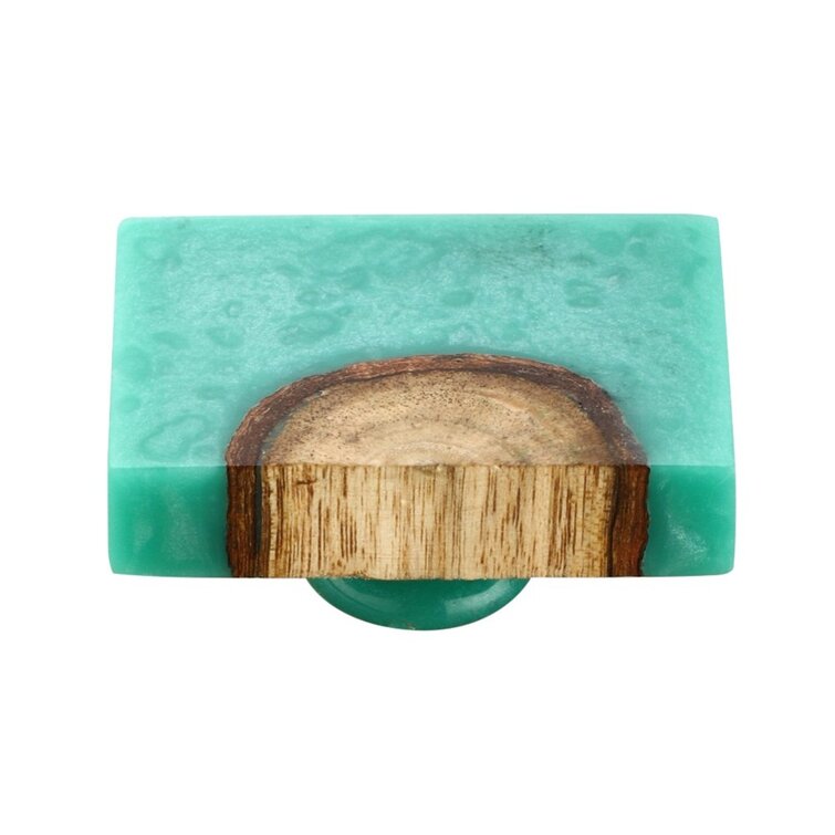 Mascot Hardware Beauty Art 1-1/2 in. Wood & Resin Round Rectangle Cabinet Knob