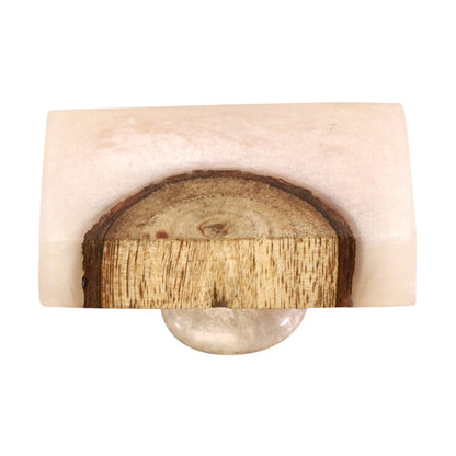 Mascot Hardware Beauty Art 1-1/2 in. Wood & Resin Round Rectangle Cabinet Knob