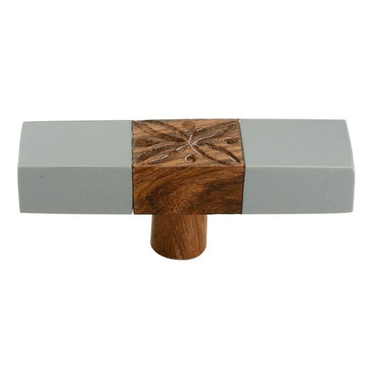 Mascot Hardware Fusion 3 in. Marble Effect with Wood Drawer Cabinet Knob