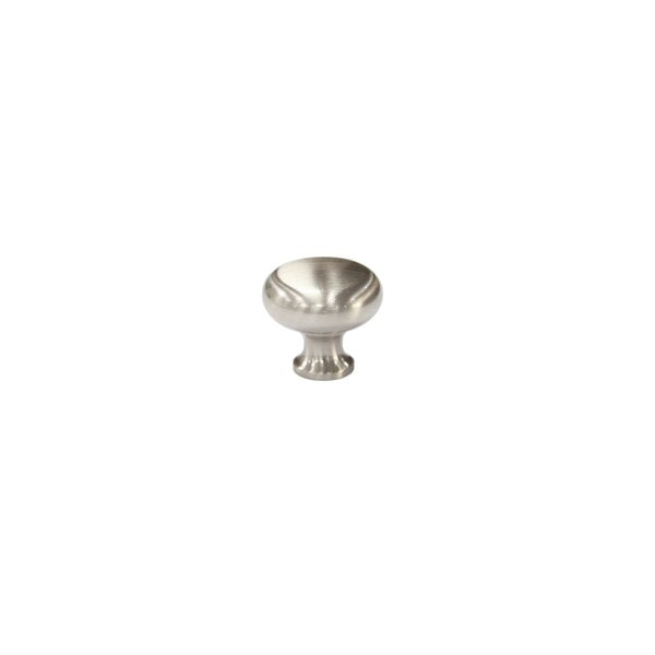 Mushroom 1-1/5 in. Satin Nickel Round Cabinet Knob (10-Pack)