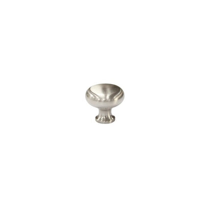 Mushroom 1-1/5 in. Satin Nickel Round Cabinet Knob (10-Pack)