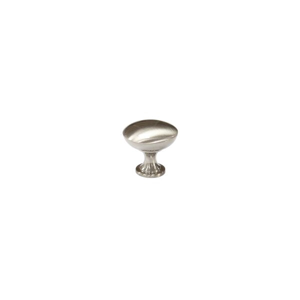 1-1/6 in. Satin Nickel Round Cabinet Knob (10-Pack)
