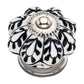 Mascot Hardware Black 1-3/5 in. Flower on White Melon Cabinet Knob (Pack of 10)