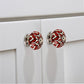 Blossom Fusion Red 1-3/5 in. White & Red Cabinet Knob (Pack of 10)