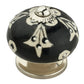 Black 1-3/5 in. Black & Cream Cabinet Knob (Pack of 10)