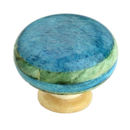 Round 1-3/7 in. (36mm) Blue Cabinet Knob