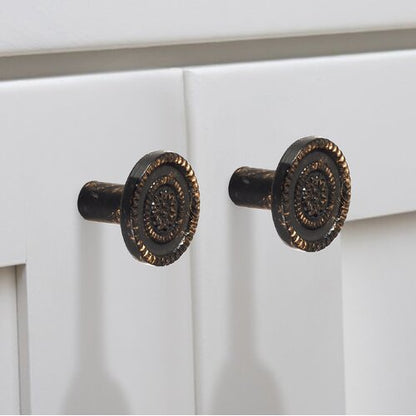 Mascot Hardware 1-7/16 In. Antique Look Floral Drawer Cabinet Knob