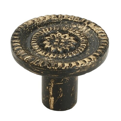 Mascot Hardware 1-7/16 In. Antique Look Floral Drawer Cabinet Knob