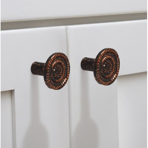 Mascot Hardware 1-7/16 In. Antique Look Floral Drawer Cabinet Knob