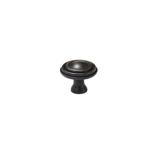 Stepped 1-1/2 in. Oil Rubbed Bronze Round Cabinet Knob (10-Pack)