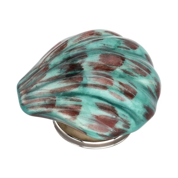 Mascot Hardware Sea Shell 1-6/7 in. Sea Green Cabinet Knob (Pack of 10)