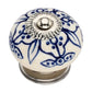 Mascot Hardware Petunia Washed 1-4/7 in. Blue Cabinet knob (Pack of 10)
