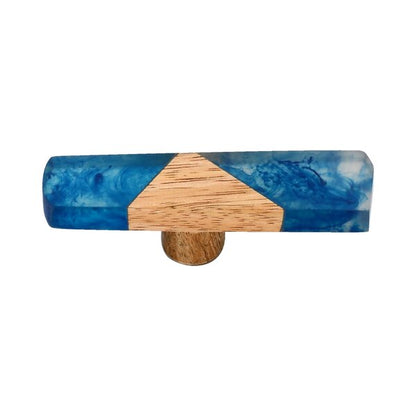 Mascot Hardware Fusion 2-7/8 in. Smoky Blue & Wood Cabinet Knob (Pack of 10)