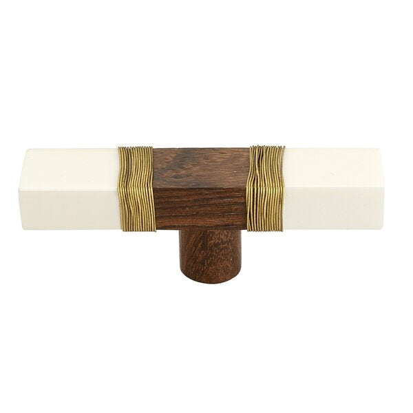 White Marble Effect with Wood Fusion Knob