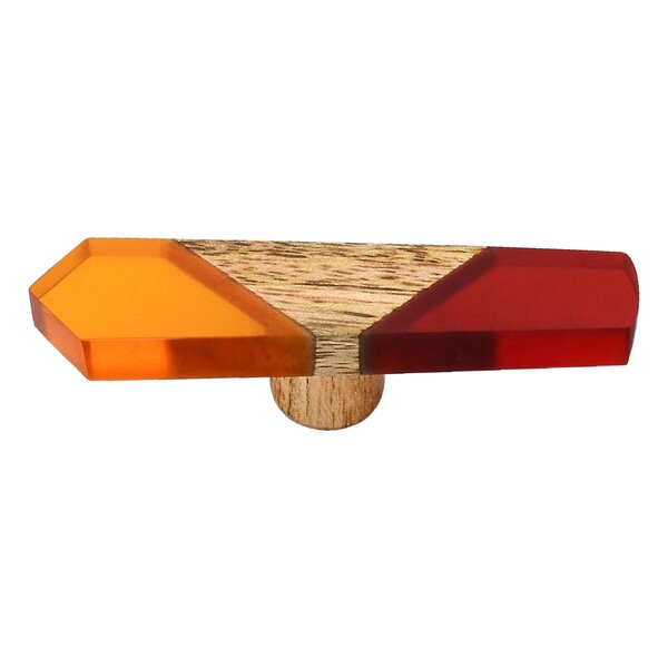 Mascot Hardware Fusion 3 in. Red & Orange Wood Cabinet Knob (10-Pack)